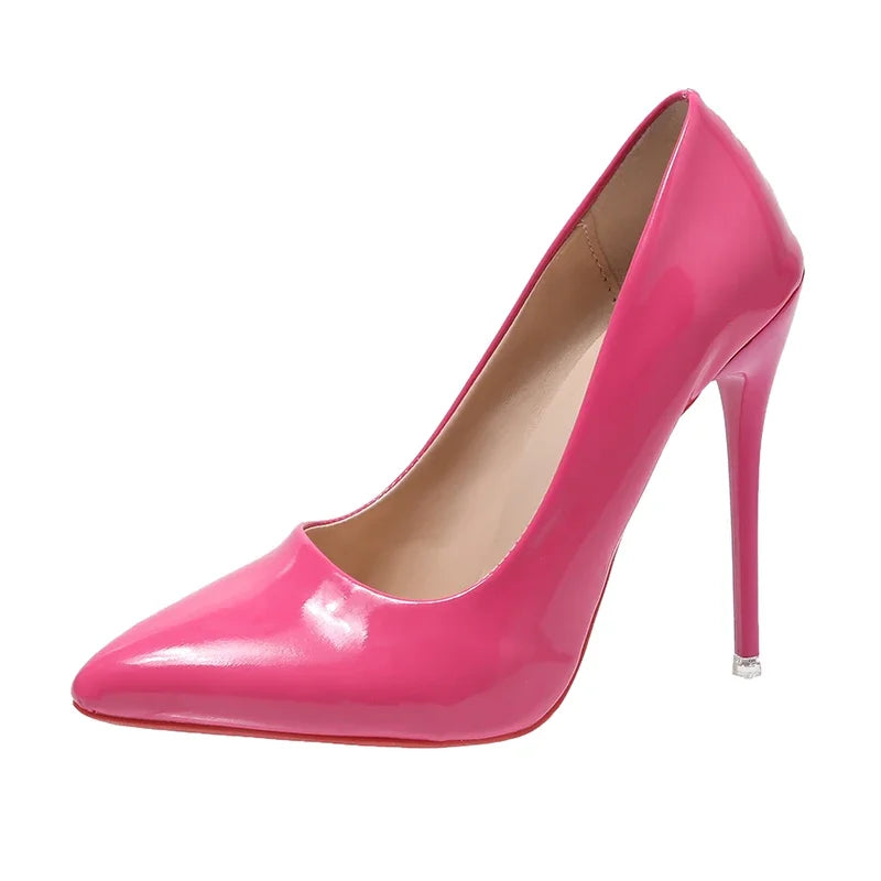 Sexy Super High Ethnic Pumps with Thin Heels and Pointed Toe for Office & Career Red Bottom High Heels Plus Size Heels 44 45