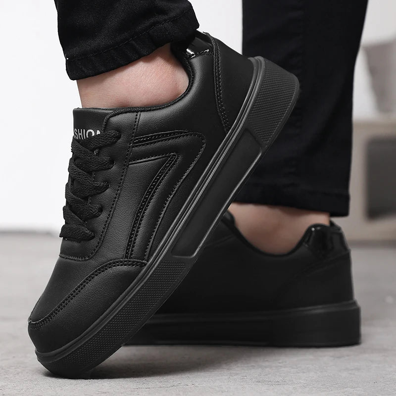 White Sports Shoes for Women Lace Up Sports Leisure Board Shoe Stylish Low Top Bling Skateboard Sneakers Casual Pu Leather Shoes