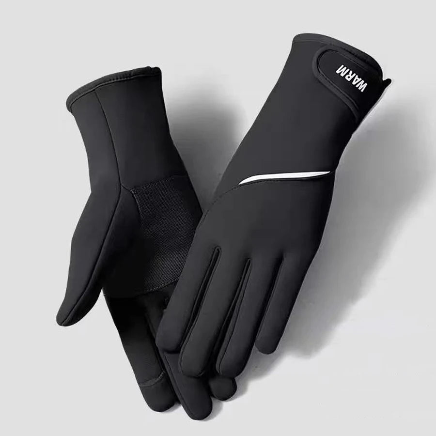 Winter Women's Thermal Gloves Touchscreen Compatible Fleece Lined Full Finger Waterproof Hand Warmer Mitten for Bike Cycling