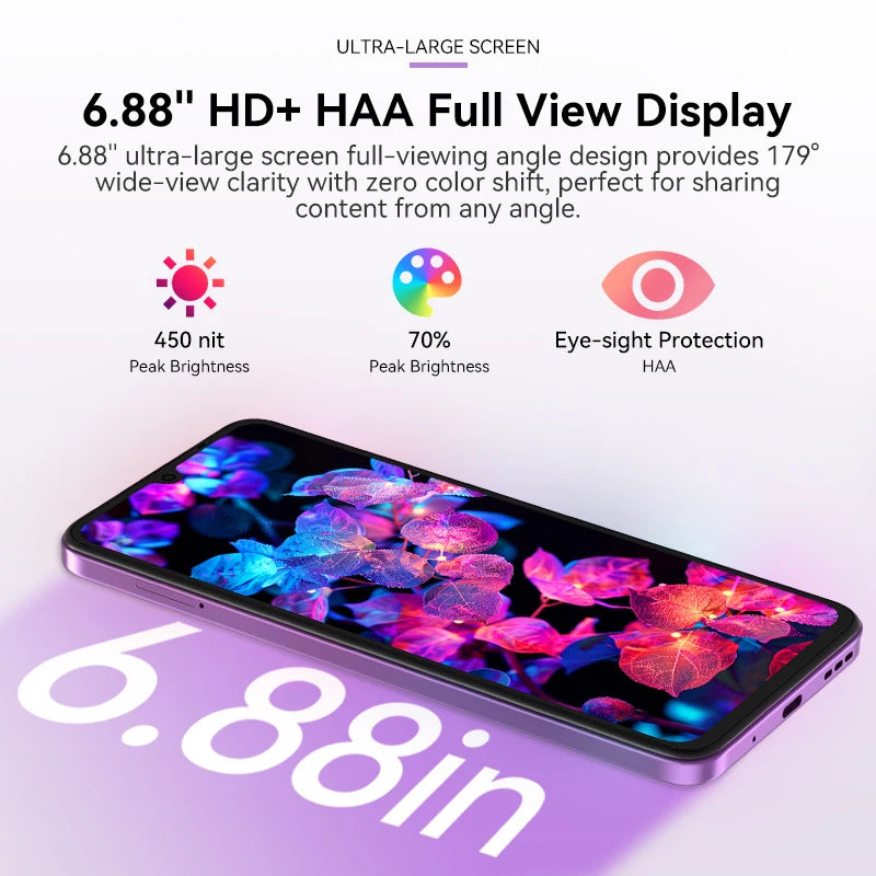 IIIF150 Action A5Pro Phone Android 15 Smartphone 8GB RAM 256GB ROM 6.8inch HD+ HAA Display Dual Screen Design 5100mAh Battery