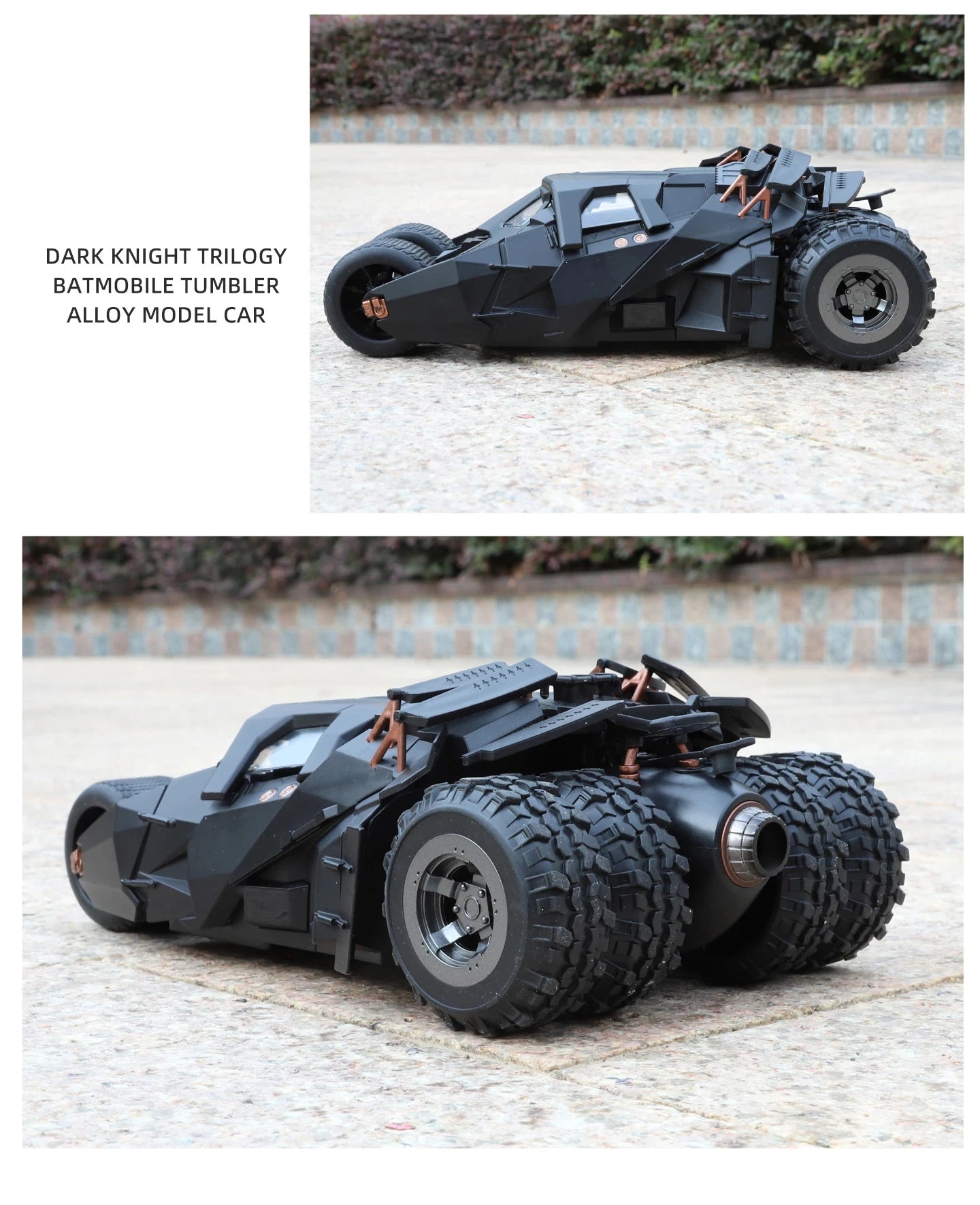 1/24 Classic Movie Car 2008 Batmobile Concept Bat Sports Car Model Metal Racing Car Vehicles Model Sound and Light Kids Toy Gift