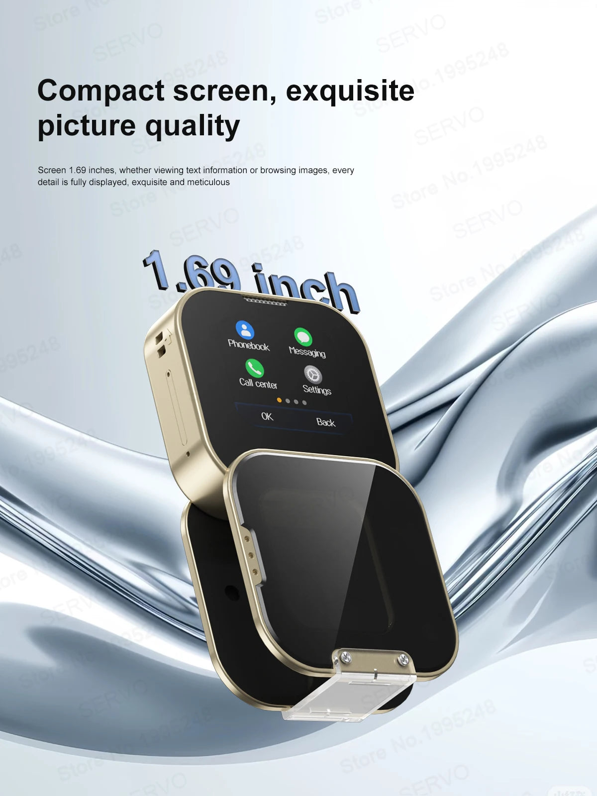 SERVO i19 Rotate Mini Mobile Phone 1.69" Touch Screen 2 SIM Standby Bluetooth Dialer Magic Voice FM Radio 2G GSM Small Cellphone