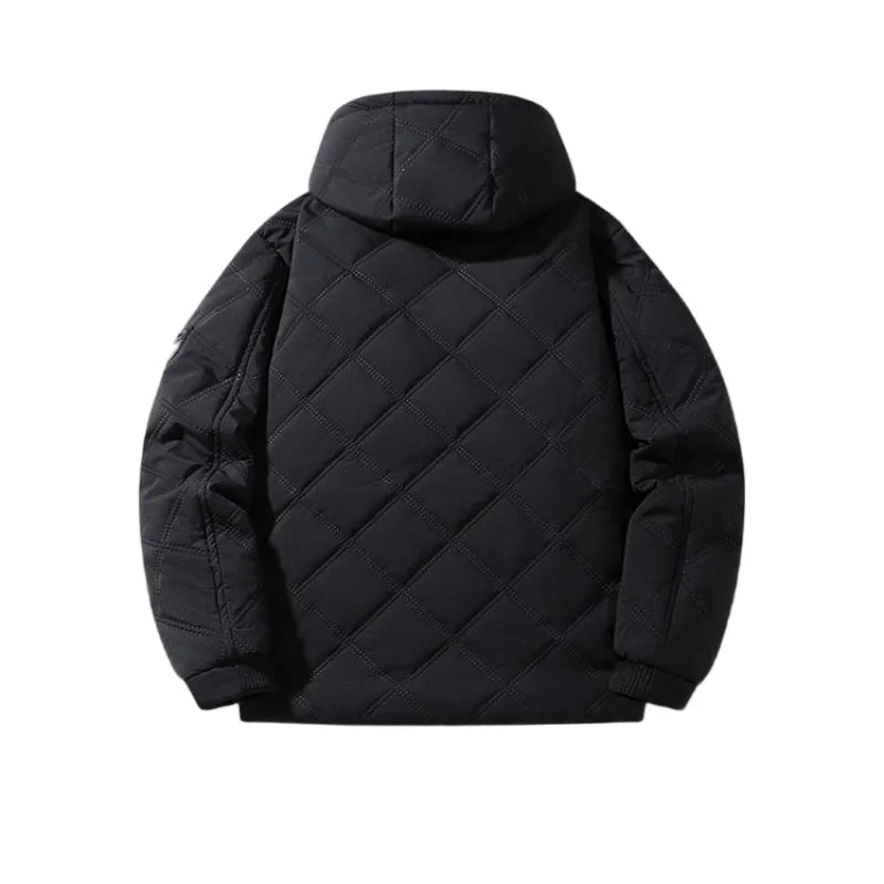 Winter Man Fleece Outdoor Casual Jacket Man Hooded Outwear Warm Jacket Man Multi Pocket Thicken Jacket Male Run Work Safari Coat