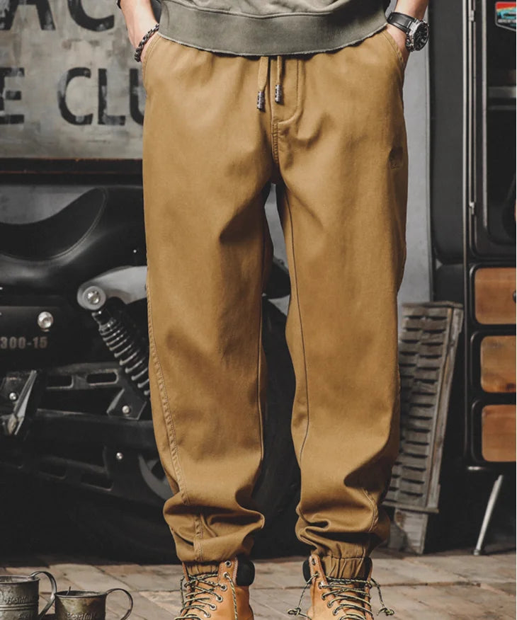 Men's American Retro Leggings Work Pants Loose Haren Casual Pants