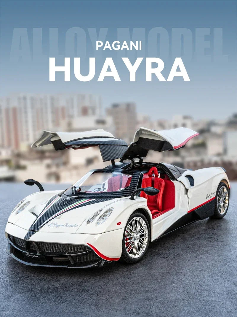 1:18 Pagani Huayra Dinastia Supercar Alloy Diecasts & Toy Vehicles Metal Toy Car Model Sound and light Collection Kids Toy G96