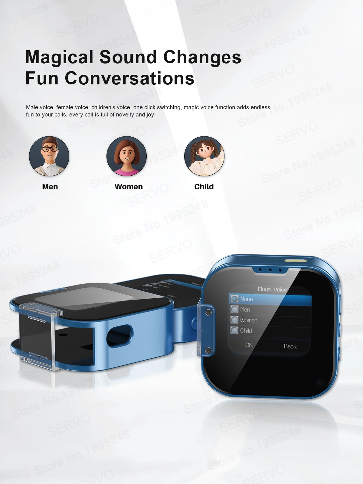 SERVO i19 Rotate Mini Mobile Phone 1.69" Touch Screen 2 SIM Standby Bluetooth Dialer Magic Voice FM Radio 2G GSM Small Cellphone