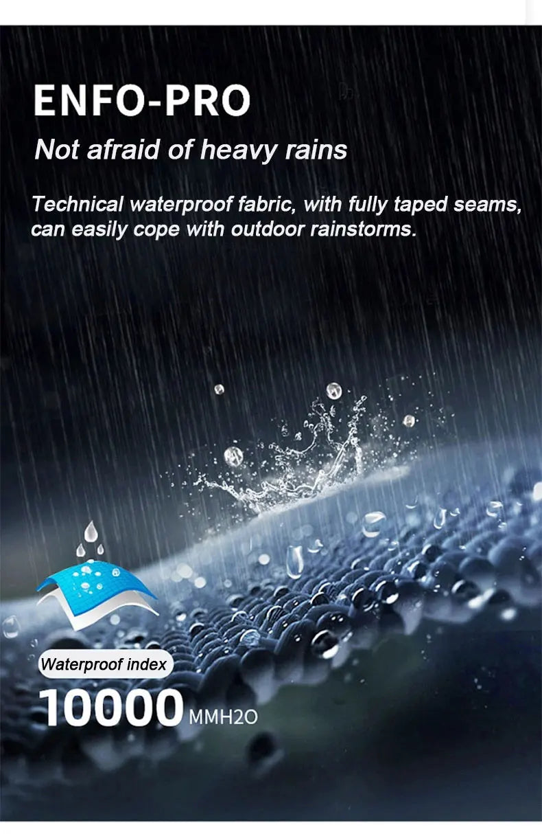 Reflective Hiking Jacket Waterproof Outdoor Men Windbreaker Windproof Camping Fishing Hooded Women Jackets Unisex's Outdoor Coat