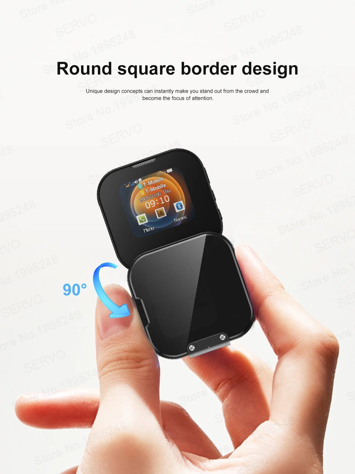 SERVO i19 Rotate Mini Mobile Phone 1.69" Touch Screen 2 SIM Standby Bluetooth Dialer Magic Voice FM Radio 2G GSM Small Cellphone