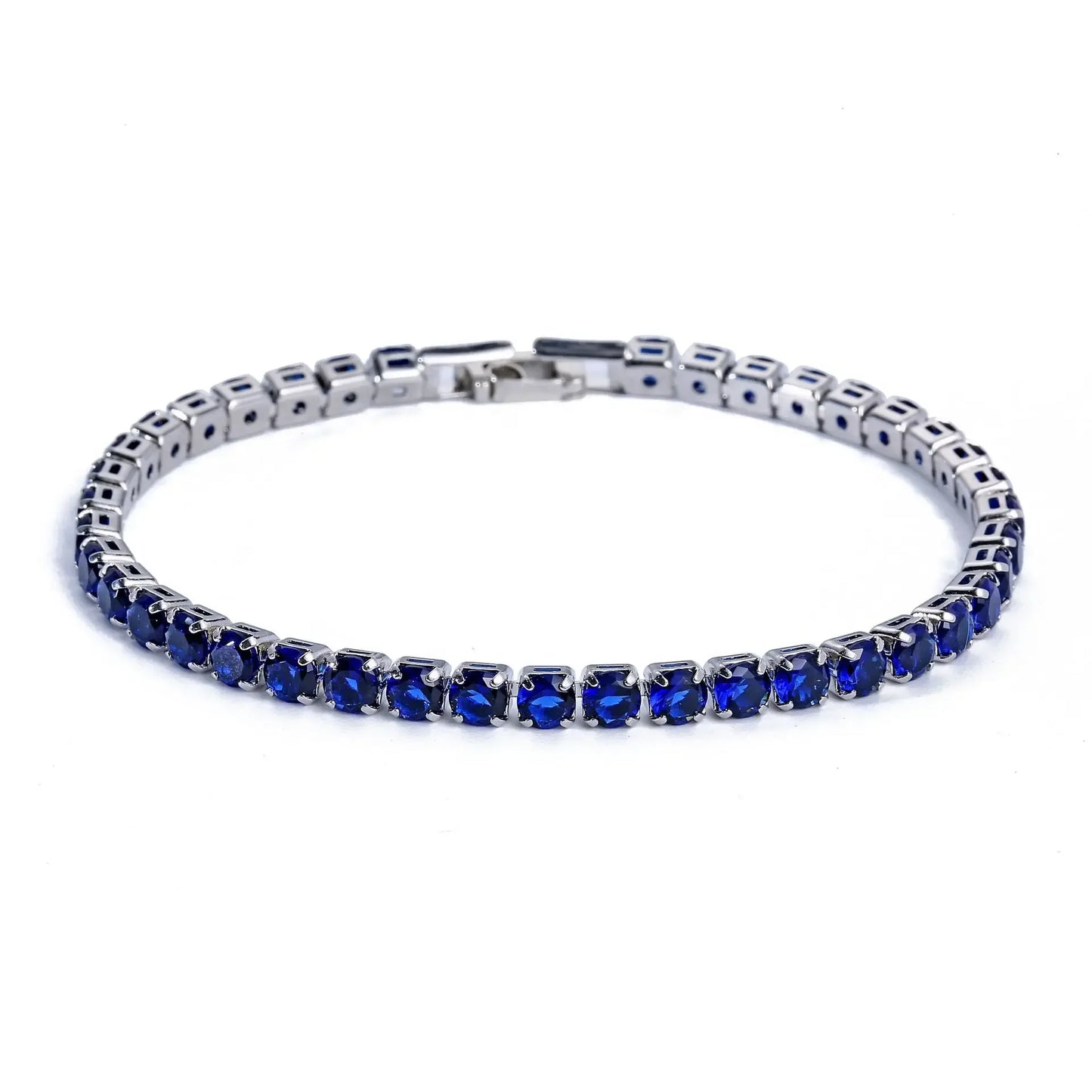 Luxury Hiphop Iced Out  4mm Cubic Zirconia Crystal Tennis Bracelets For Women Men Gold Color Silver Color Bracelet Chain Jewelry