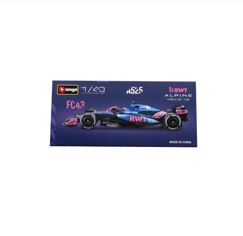 Bburago 1:43 F1 BWT Alpine Model With Helmet 2025 Alloy Miniature  Formula Racing Car Toy MCL39 W16 SF25 RB21 Japanese