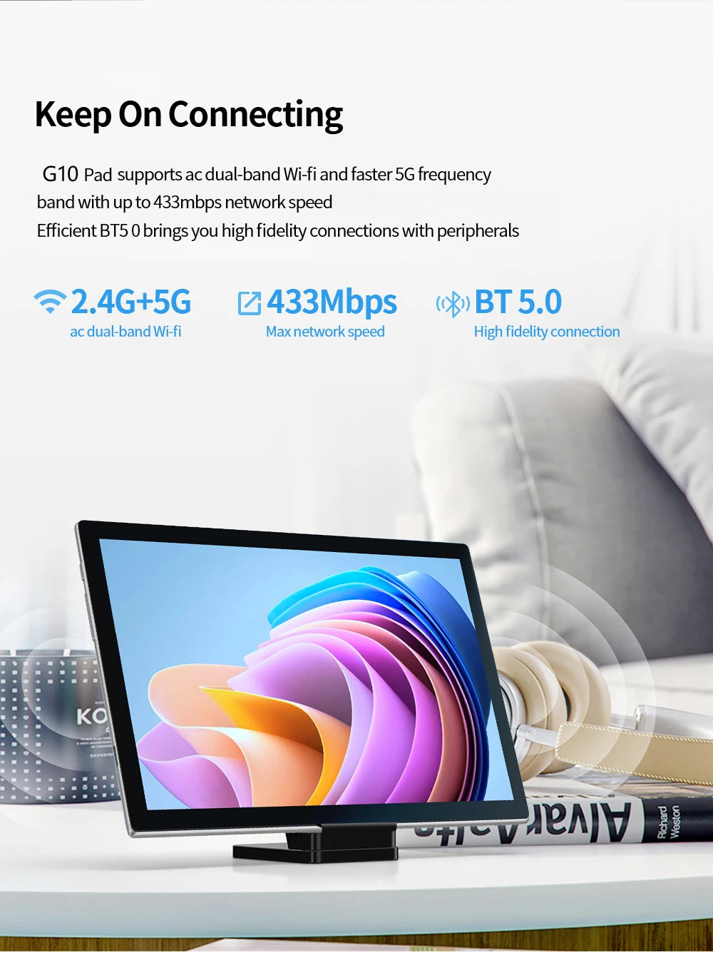10.1" High-Definition Screen Tablet Octa-Core Processor 8GB+256GB ROM 4G 5G Dual SIM WiFi GPS Metal Shell with Keyboard mouse