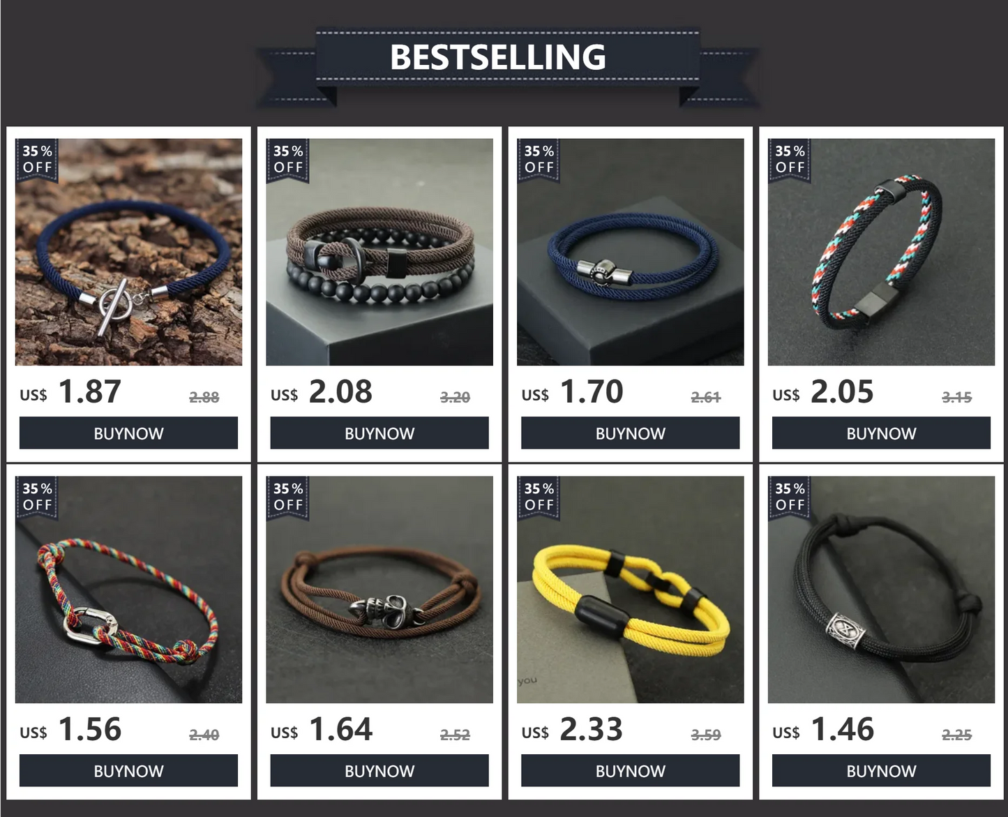 Noter Ethnic Rope Bracelet Man Grade A 3mm Thin String Charm Braslet Leisure Versatile Accessories Retro Lucky Thread Braclet