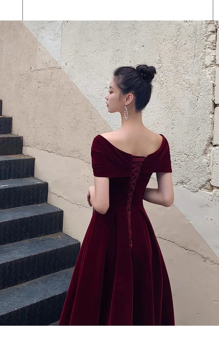 Mauroicardi Spring Long Luxury Elegant Chic Black Soft Velvet Evening Party Wedding Dresses for Women Off Shoulder Maxi Clothes