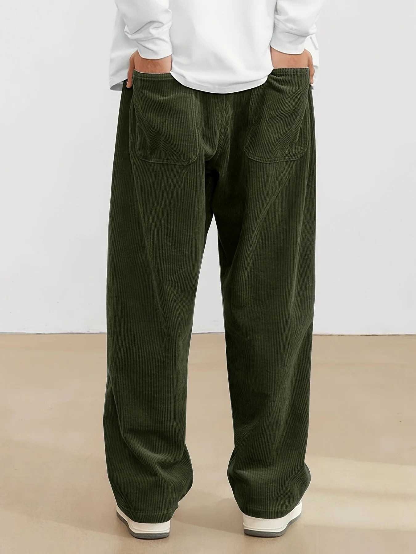 Corduroy pants men clothing Sweatpants Loose-Fit Casual Pants man baggy hosen Regular Length Trousers men cargo pants women