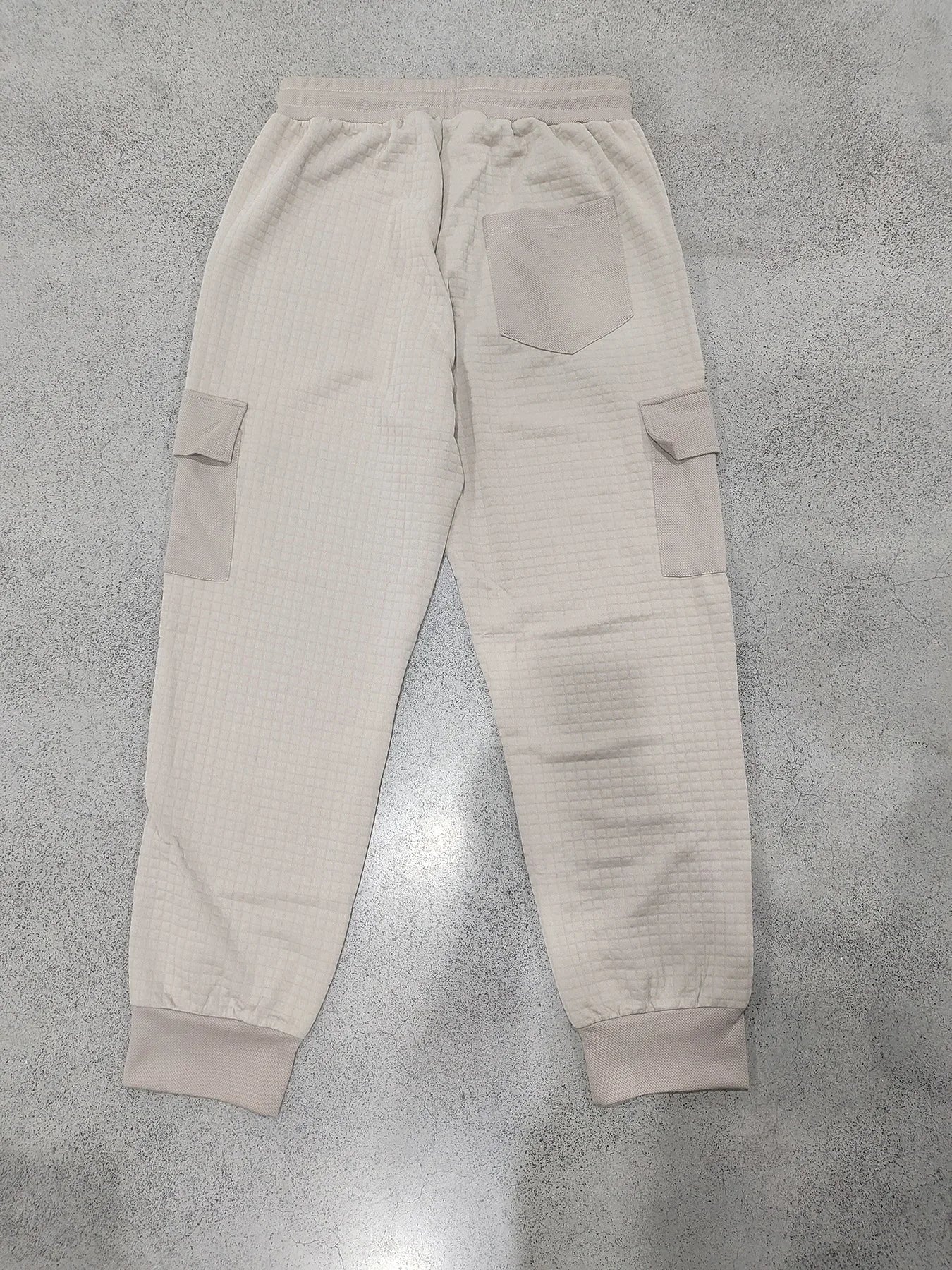 Men's Clothing  Pants Autumn Winter Fashion Casual Heavyweight Small Check Loose Jogger Sweatpants Waffles
