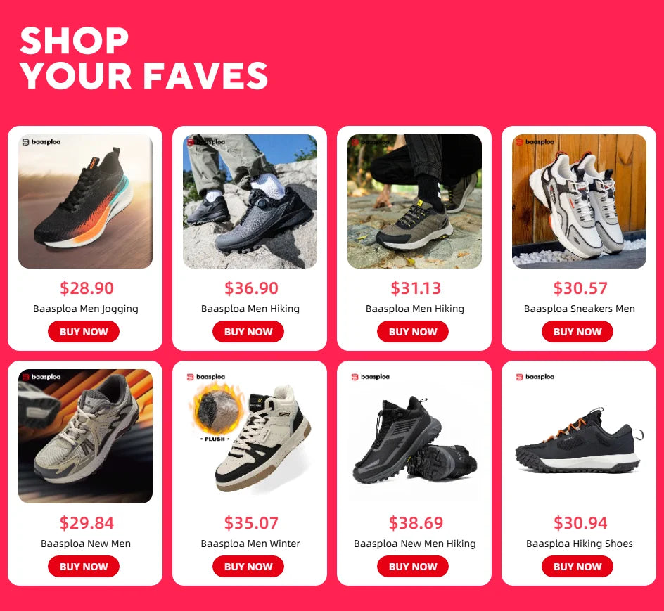 Baasploa Men Winter Sneakers Casual Skateboard Shoes for Men Comfort Plush Warm Cotton Shoes Non-Slip Outdoor Male Sneakers