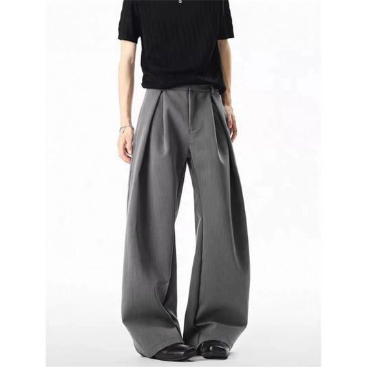 Men's Formal Trousers 2025 Korean Version New Wide Leg West Pants Legs Casual Pants Cleanfit Style Autumn Clothes Pants for Man