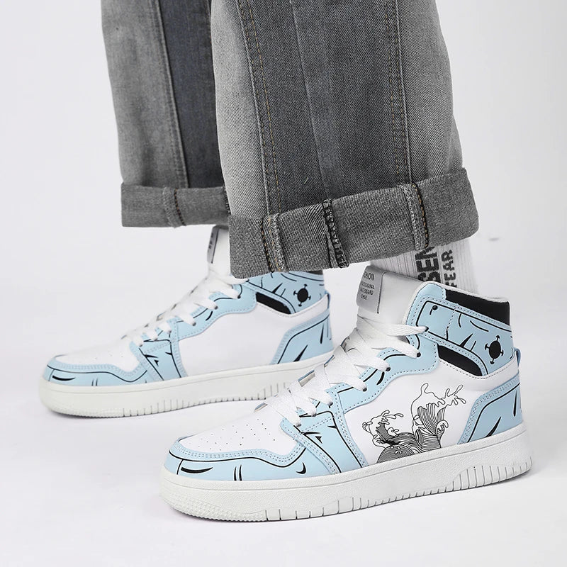 Mens Board Shoes 2025 New Winter Warm Anti Slip Thick Soled Outdoor Casual Sneakers Fashion High Top Lace Up Flat Walking Shoes