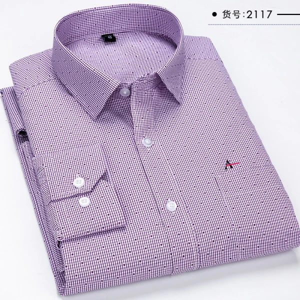 Além de tamanho grande 2023 m-5xl ajuste fino dos homens negócios casual camisa de mangas compridas clássico listrado masculino