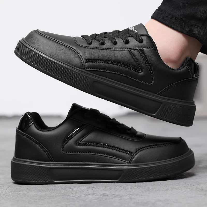 White Sports Shoes for Women Lace Up Sports Leisure Board Shoe Stylish Low Top Bling Skateboard Sneakers Casual Pu Leather Shoes
