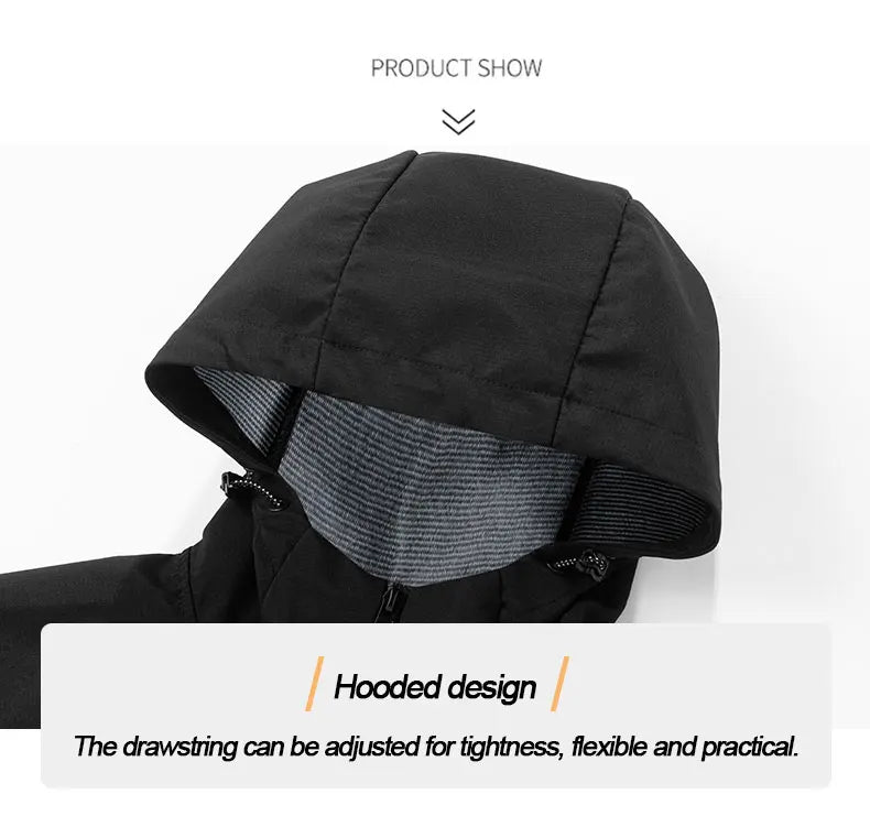 Reflective Hiking Jacket Waterproof Outdoor Men Windbreaker Windproof Camping Fishing Hooded Women Jackets Unisex's Outdoor Coat