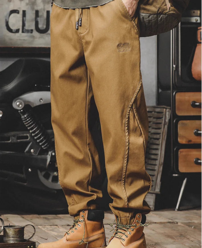 Men's American Retro Leggings Work Pants Loose Haren Casual Pants