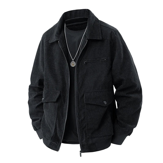 New Fashion Men Autumn Corduroy Casual Jackets Good Quality Man Multi-pockets Cargo Jackets Male Loose Tooling Coats Size 5XL