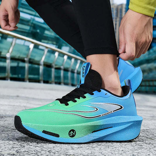 Running Shoes Carbon Board Speciality Marathon Men Sports Breathable Lightweight Women's Comfortable Athletic Nonskid Sneakers