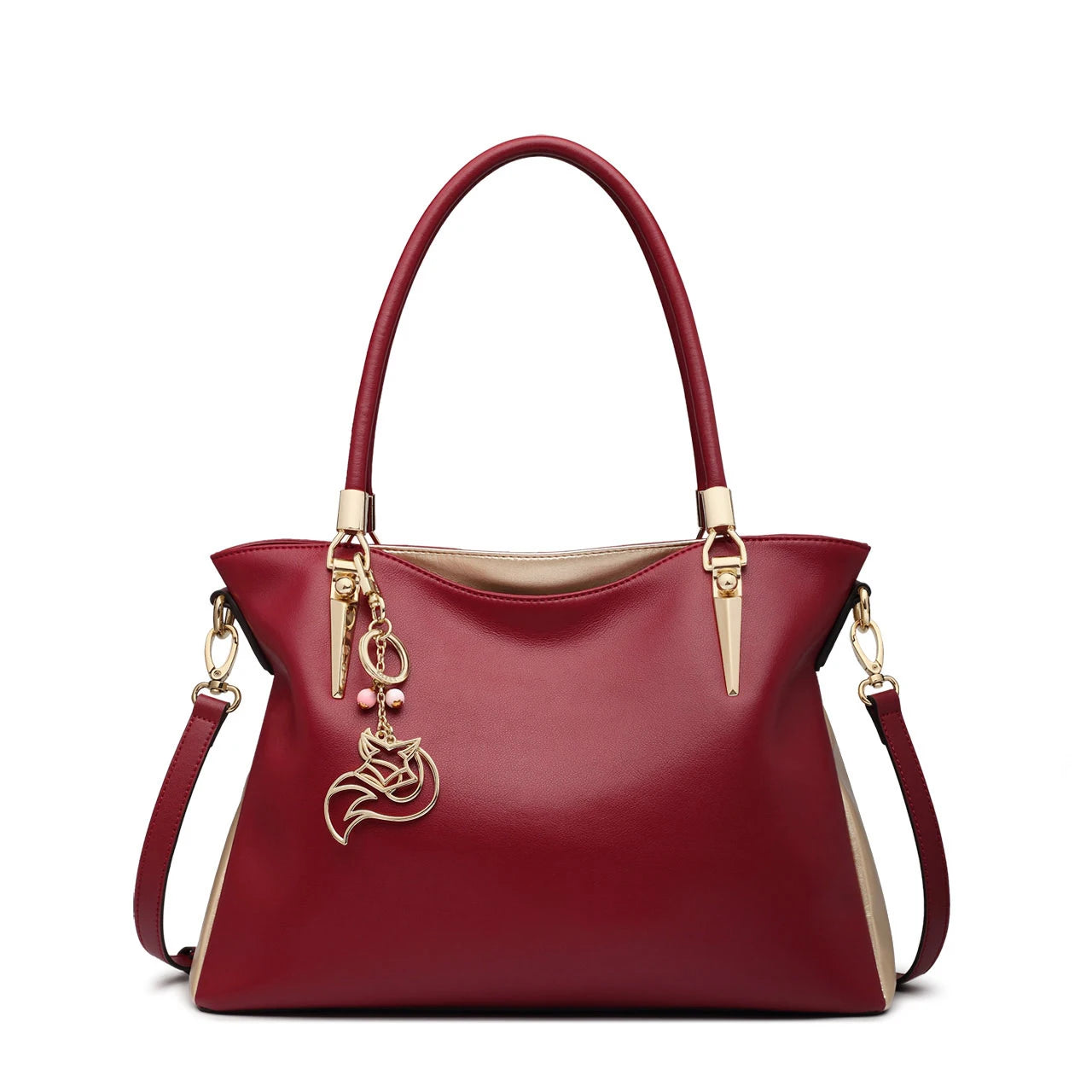 FOXER Elegant Women Shoulder Tote Bag Cowhide Fashion Luxury Design Female Handbag Purse Festival Gift for Wife,Mom
