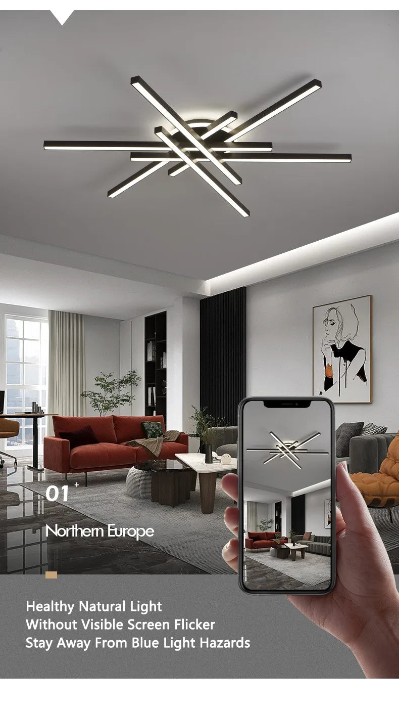 2025 new ceiling lamp Nordic modern LED lamp living room dining room bedroom lights ceiling chandelier