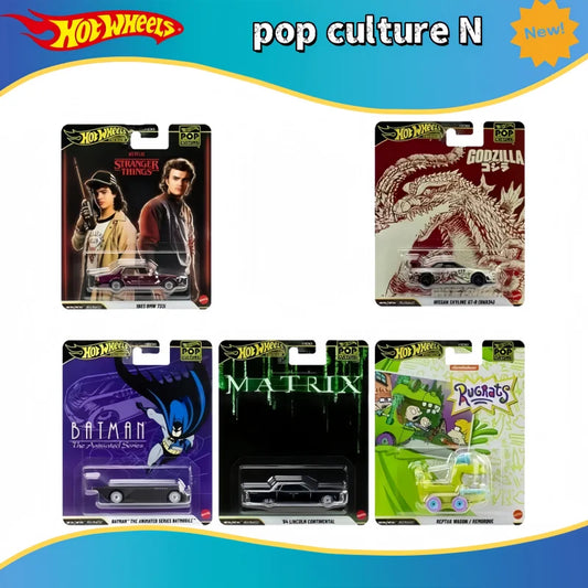 2025 Hot Wheels Entertainment Culture Series 1/64 Nissan Skyline Stranger Things BMW Lincoln Alloy Die-Cast Car Models Boy Gifts