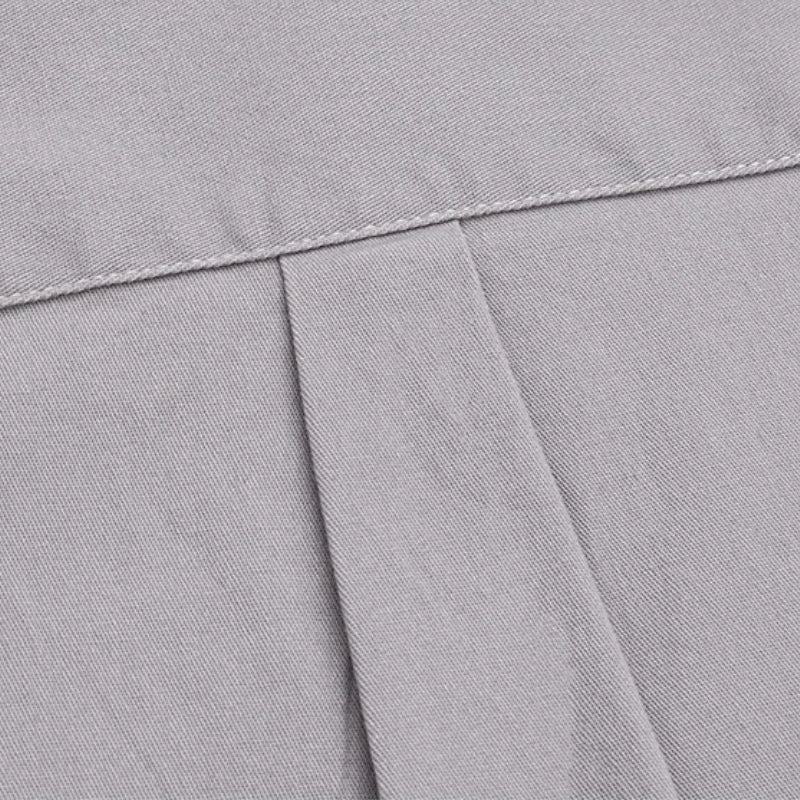 7XL Solid Color 100 Cotton Long Sleeve Shirt Men Business Casual White Shirt Black Blue Men Shirt Long Sleeve Slim Fit Pocket