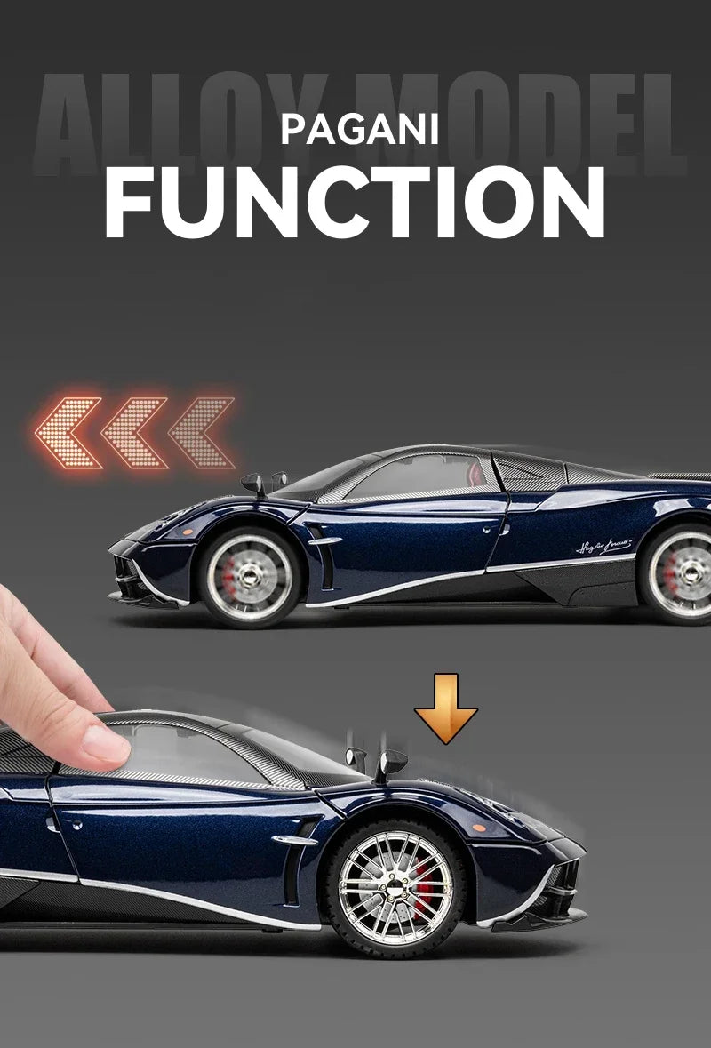 1:18 Pagani Huayra Dinastia Supercar Alloy Diecasts & Toy Vehicles Metal Toy Car Model Sound and light Collection Kids Toy G96