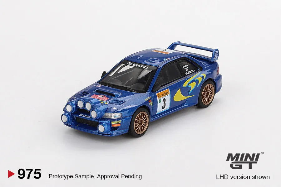 MINI GT 1:64 #975 Subaru Impreza WRC98 Rally Racing Simulation Alloy Car Model, Boys' Gift Toy Collection Decoration Item.