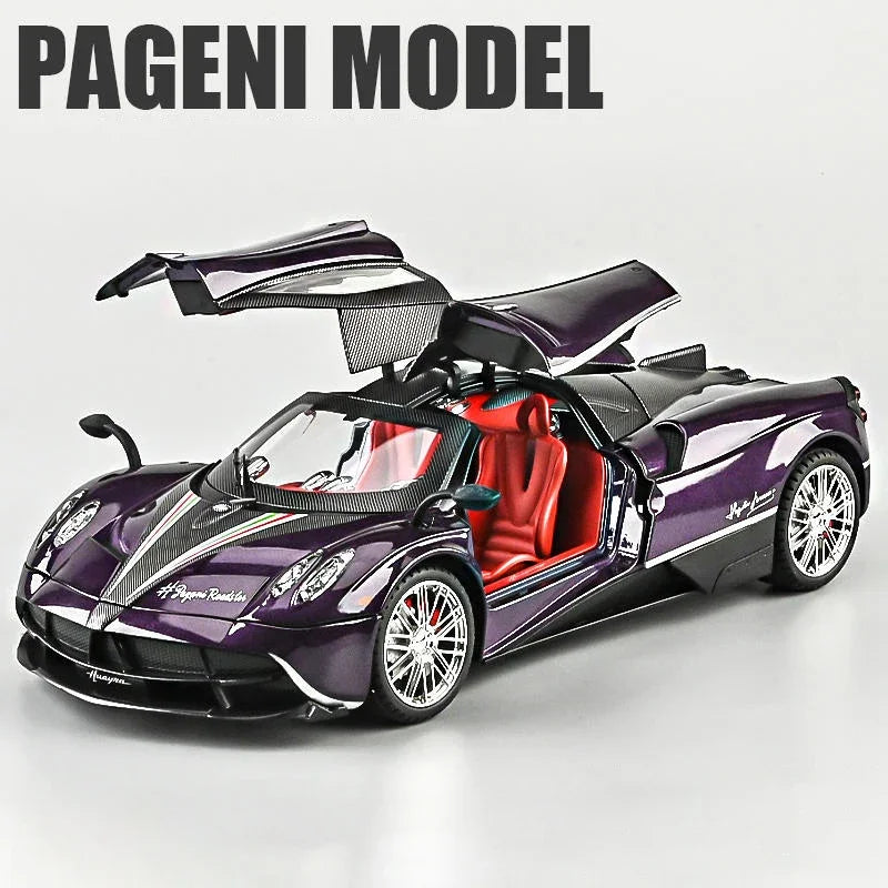 1:18 Pagani Huayra Dinastia Supercar Alloy Diecasts & Toy Vehicles Metal Toy Car Model Sound and light Collection Kids Toy G96