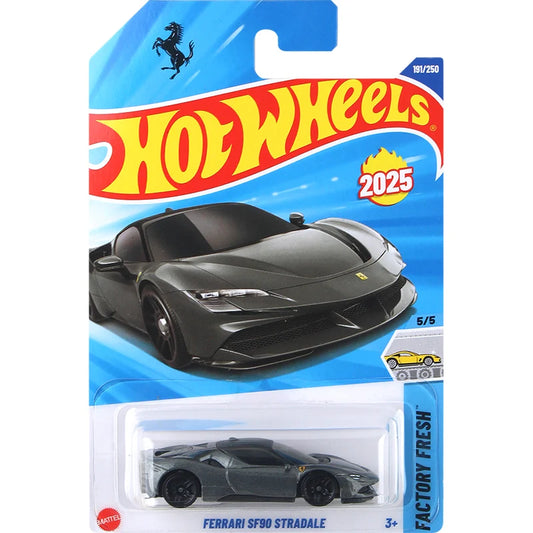 Hot Wheels C4982 2025-Q Case Alloy Cars,Ferrari SF90/F40/365 GTB4 Chevy Silverado,1:64 Diecast Model Collection toys for kids