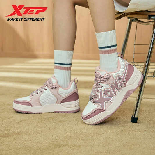 Xtep Oubao Sports Shoes For Women 2024 Winter Rebound Running Shoes Trendy Retro Cushion Sneakers 976418330004