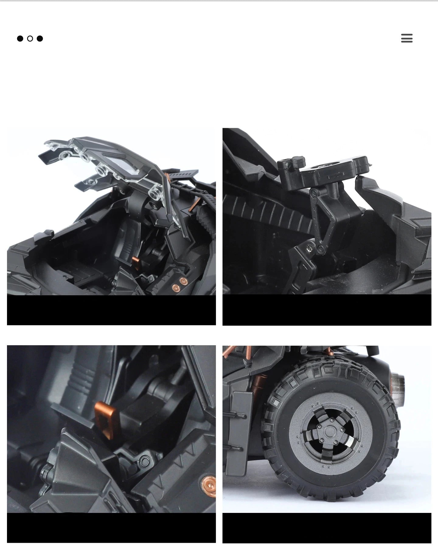 1/24 Classic Movie Car 2008 Batmobile Concept Bat Sports Car Model Metal Racing Car Vehicles Model Sound and Light Kids Toy Gift