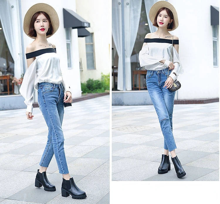 New in Women Boots Comfortable and Elegant Genuine Leather Hot Fur Shoes Woman Winter 2025 Chelsea Autumn Black Fashion Booties