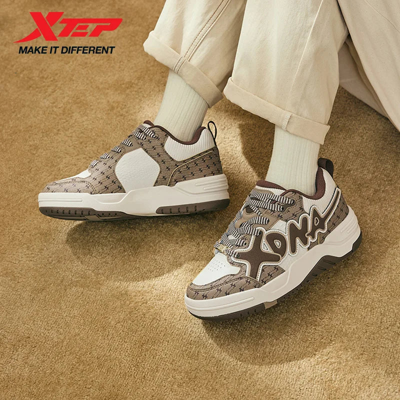 Xtep Oubao Sports Shoes For Women 2024 Winter Rebound Running Shoes Trendy Retro Cushion Sneakers 976418330004