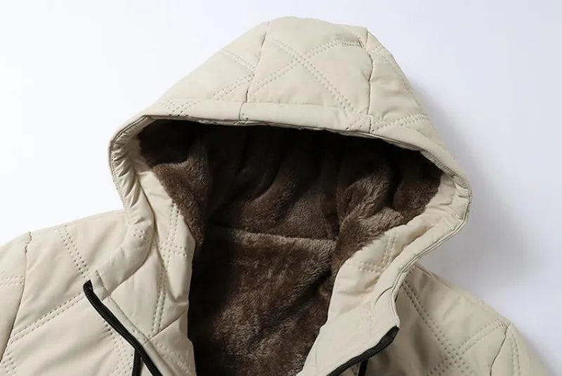 Winter Man Fleece Outdoor Casual Jacket Man Hooded Outwear Warm Jacket Man Multi Pocket Thicken Jacket Male Run Work Safari Coat