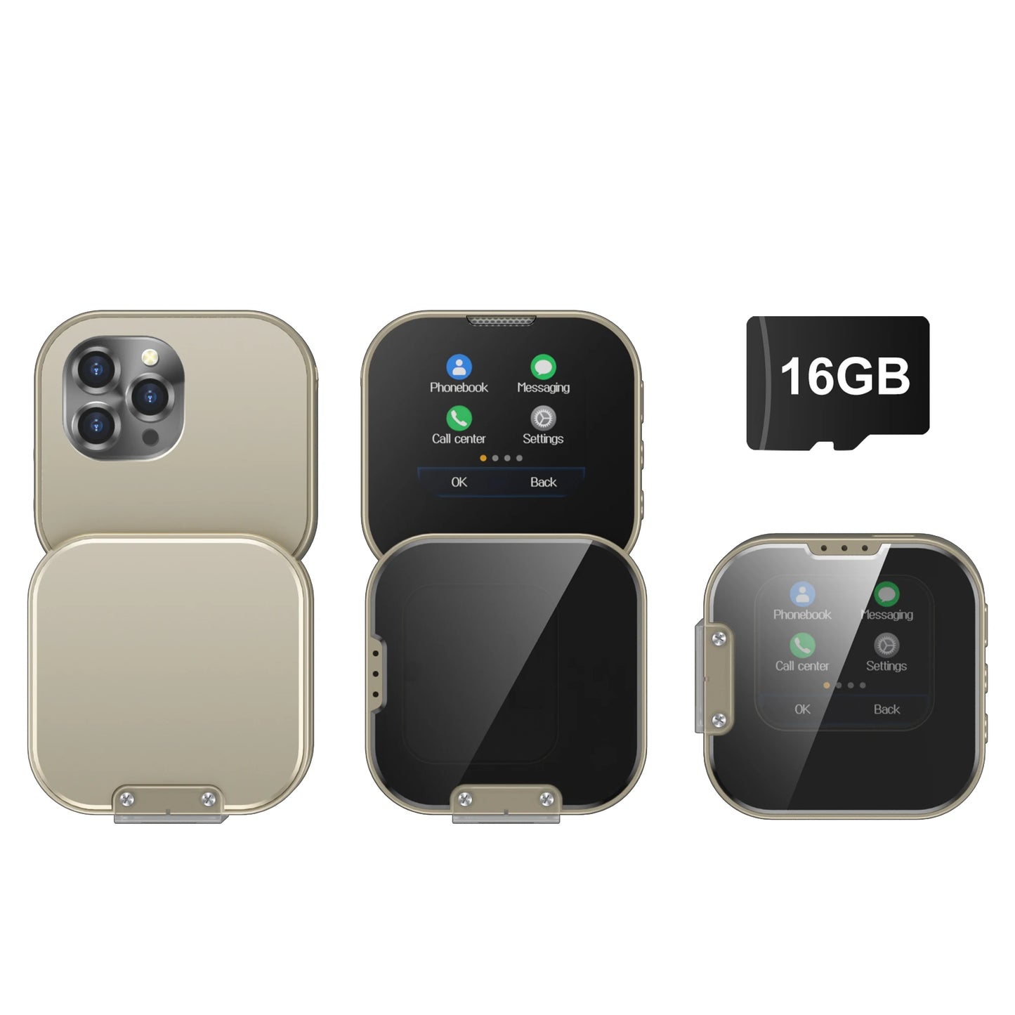SERVO i19 Rotate Mini Mobile Phone 1.69" Touch Screen 2 SIM Standby Bluetooth Dialer Magic Voice FM Radio 2G GSM Small Cellphone