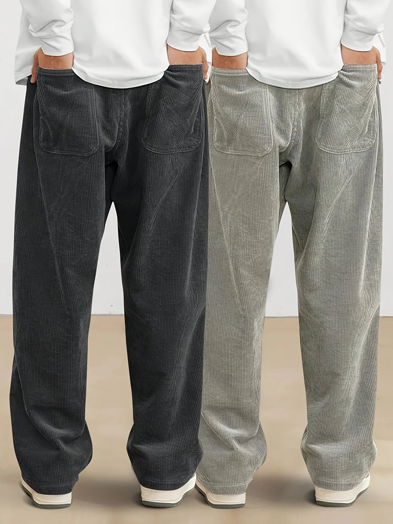 Corduroy pants men clothing Sweatpants Loose-Fit Casual Pants man baggy hosen Regular Length Trousers men cargo pants women