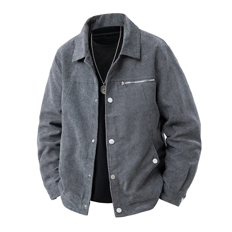 New Fashion Men Autumn Corduroy Casual Jackets Good Quality Man Multi-pockets Cargo Jackets Male Loose Tooling Coats Size 5XL