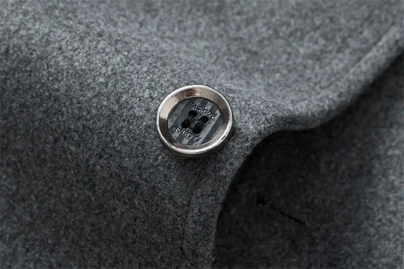 Autumn and winter woolen coats, men's young and middle-aged woolen jackets, stand-up collar woolen overcoats