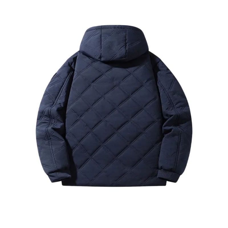 Winter Man Fleece Outdoor Casual Jacket Man Hooded Outwear Warm Jacket Man Multi Pocket Thicken Jacket Male Run Work Safari Coat