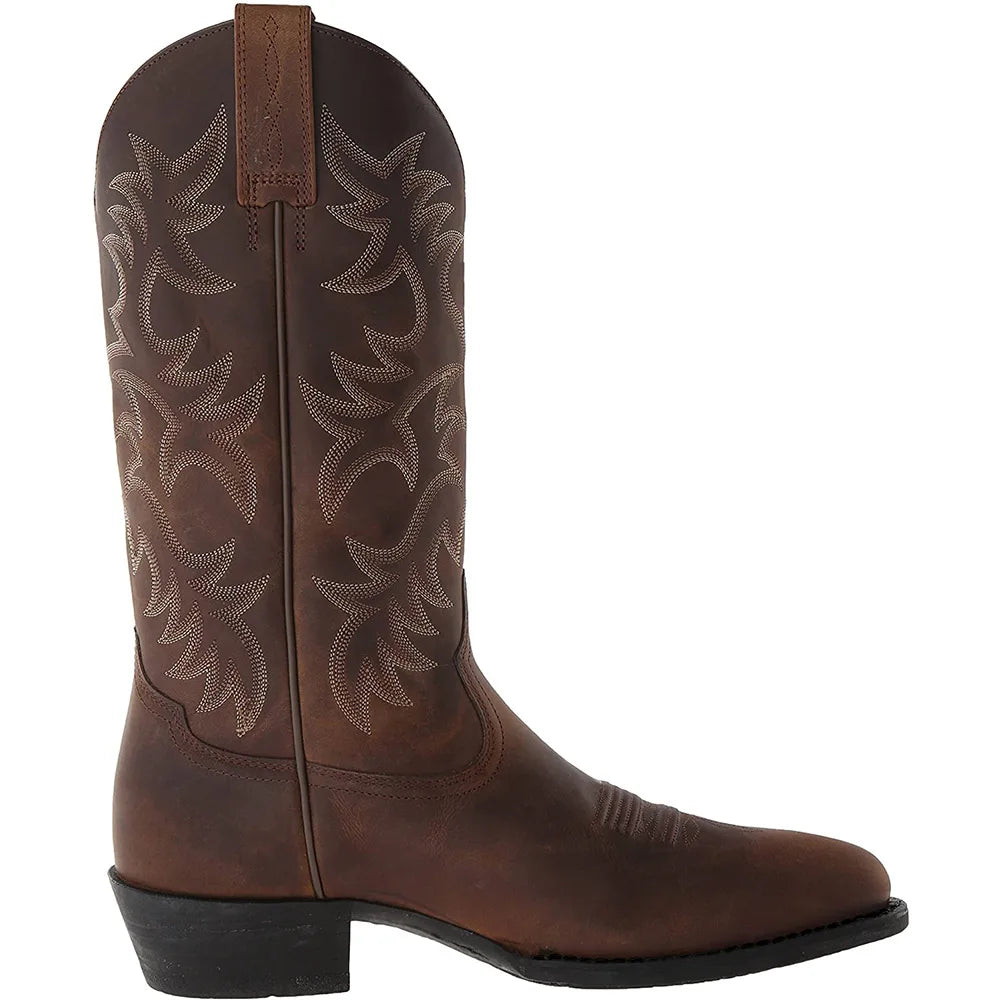 Men Women Mid-calf Boots Handmade Retro Western Cowboy Boots Leisure Casual Loafers Sneakers Riding Shoes Zapatos Hombres unisex