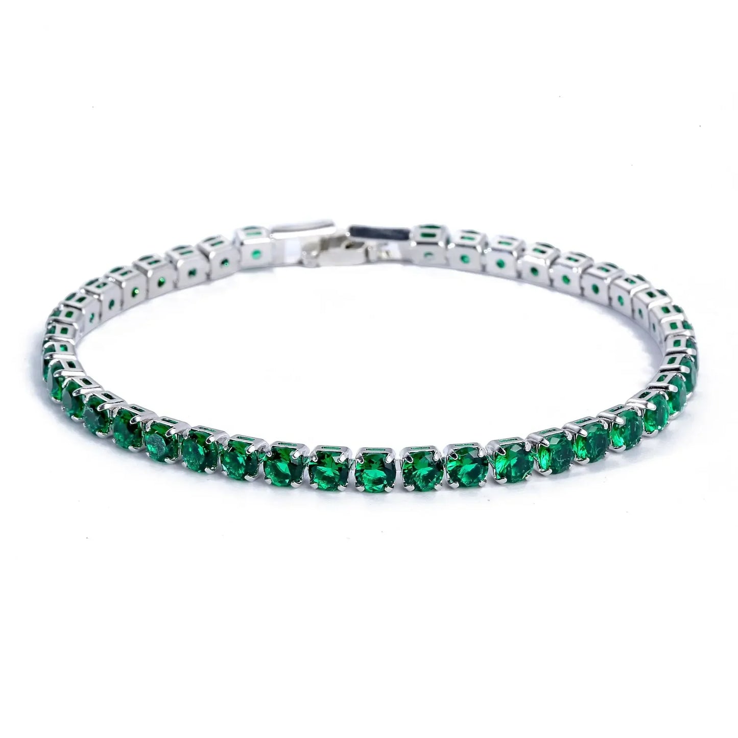 Luxury Hiphop Iced Out  4mm Cubic Zirconia Crystal Tennis Bracelets For Women Men Gold Color Silver Color Bracelet Chain Jewelry
