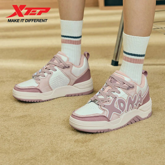 Xtep Oubao Sports Shoes For Women 2024 Winter Rebound Running Shoes Trendy Retro Cushion Sneakers 976418330004