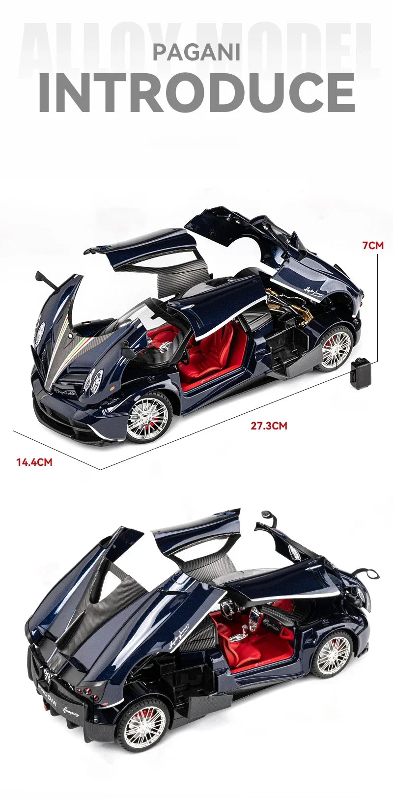 1:18 Pagani Huayra Dinastia Supercar Alloy Diecasts & Toy Vehicles Metal Toy Car Model Sound and light Collection Kids Toy G96